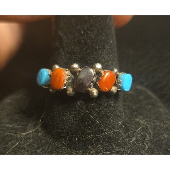Southwestern Vintage sterling silver ring sz 6 - Picture 1 of 4